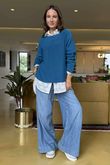 Made in Italy Conrad Body Skim Knit Jumper Deep Teal
